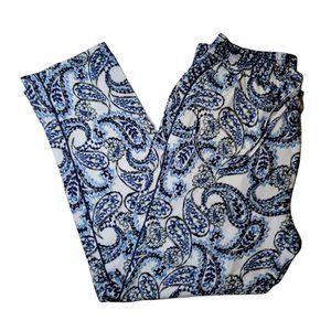 LAURE BY RALPH LAUREN Paisley Pocketed pajama pants